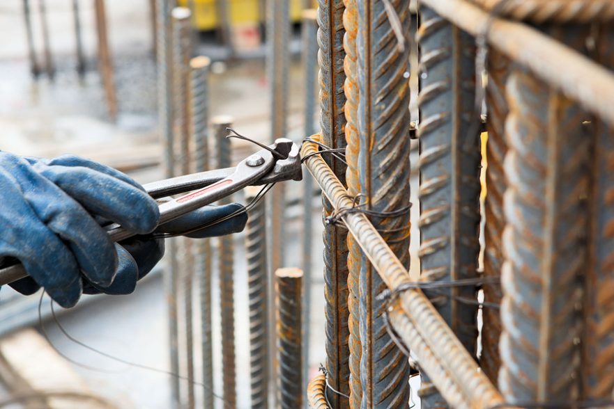 Preparing steel rebar cage