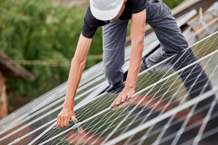 solar panel - metal corrugated roof